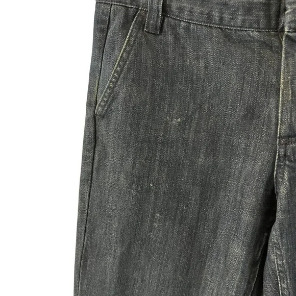 Old Navy Jeans Size 6 Below Waist 100% Cotton Dark Blue Denim Flare Wide Leg - Picture 5 of 6